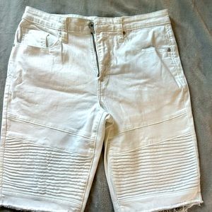 White jean men’s shorts guess brand